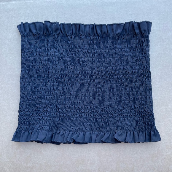 Black Scrunchy Tube Top - Picture 1 of 1